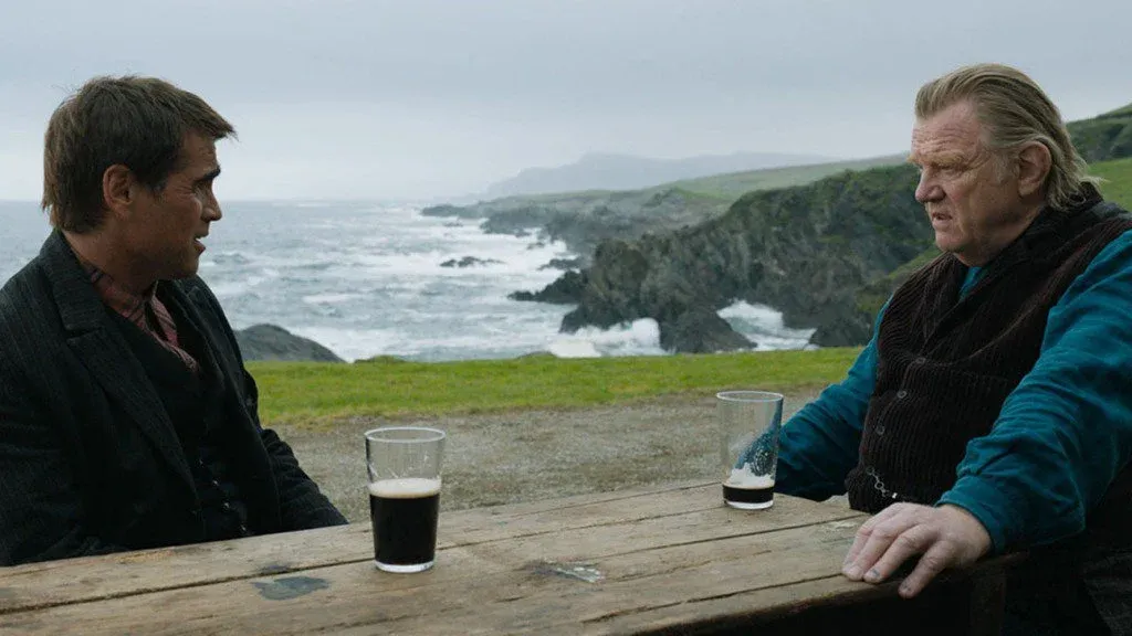 Colin Farrell and Brendan Gleeson share a pint -- their last? -- in THE BANSHEES OF INISHERIN
